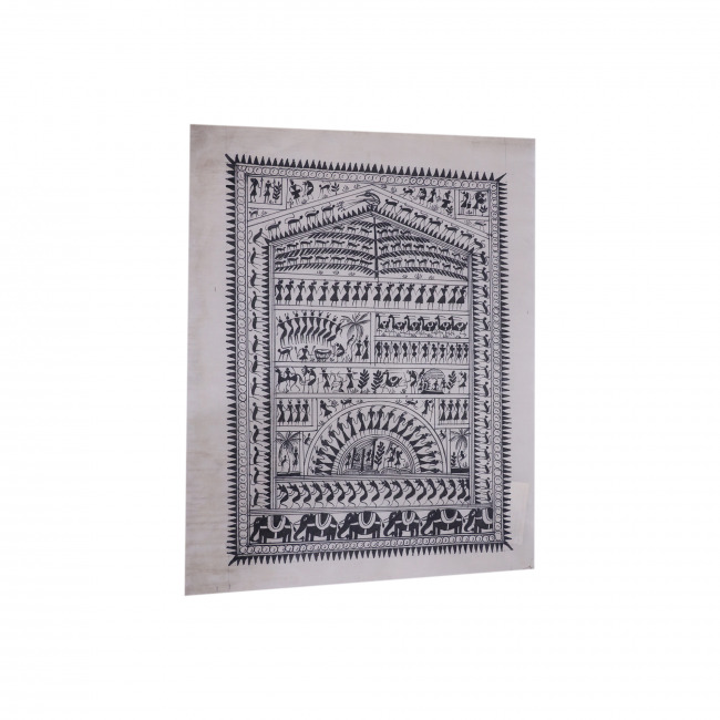 Handmade Saura Tussar Silk Painting