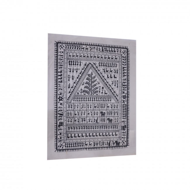 Handmade Saura Tussar Silk Painting