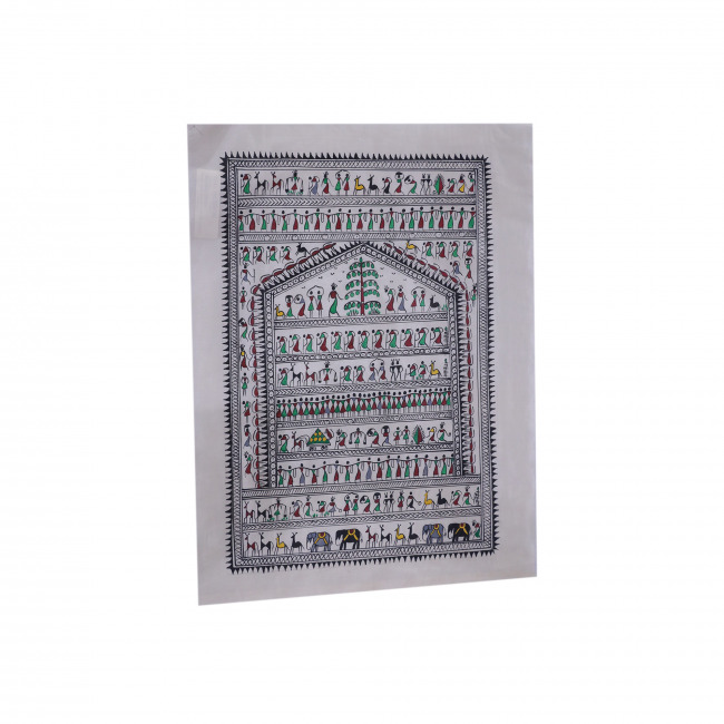 Handmade Saura Tussar Silk Painting