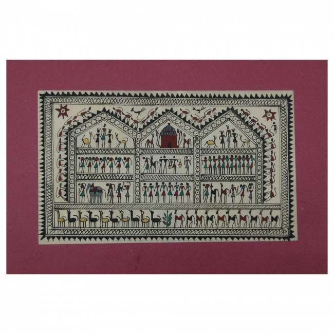 Handmade Saura Tassar Silk Painting