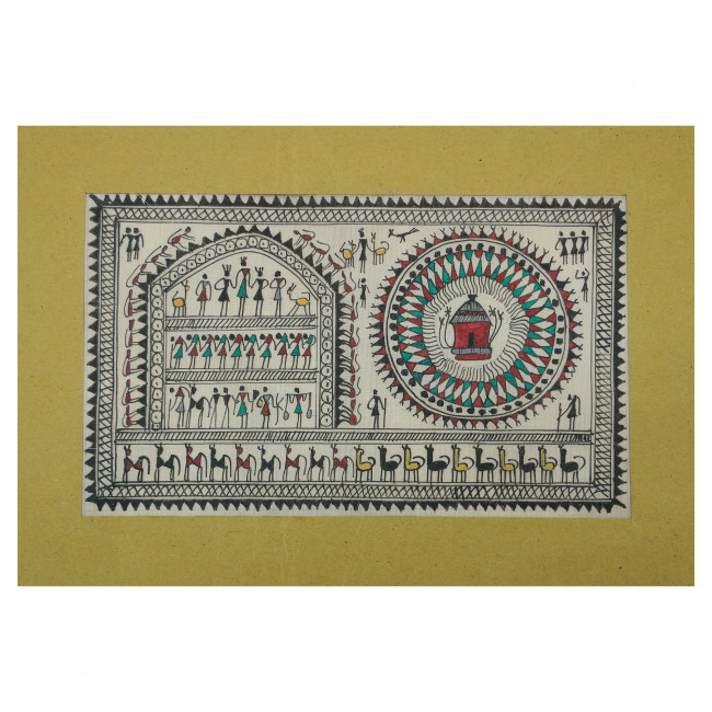Handmade Saura Tassar Silk Painting