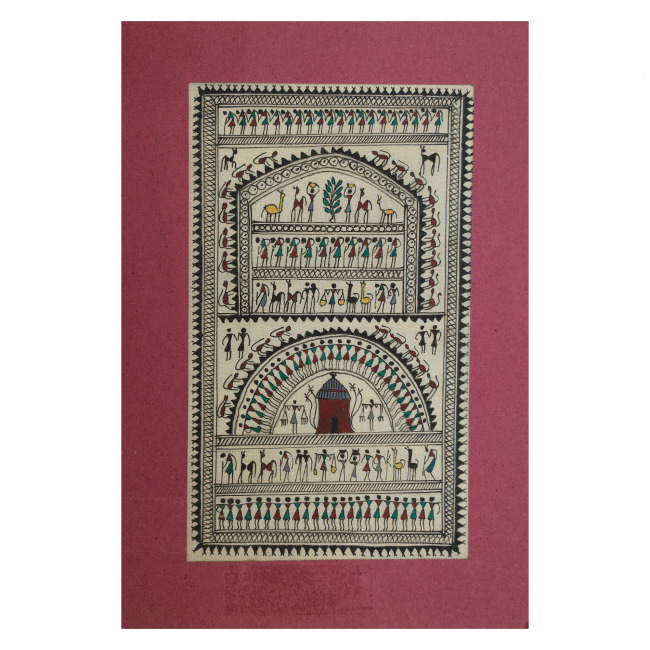 Handmade Saura Tassar Silk Painting