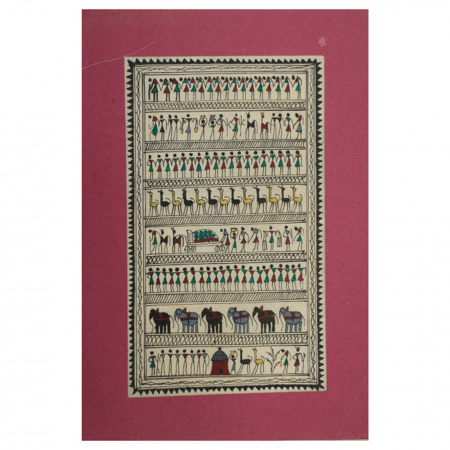 Handmade Saura Tassar Silk Painting