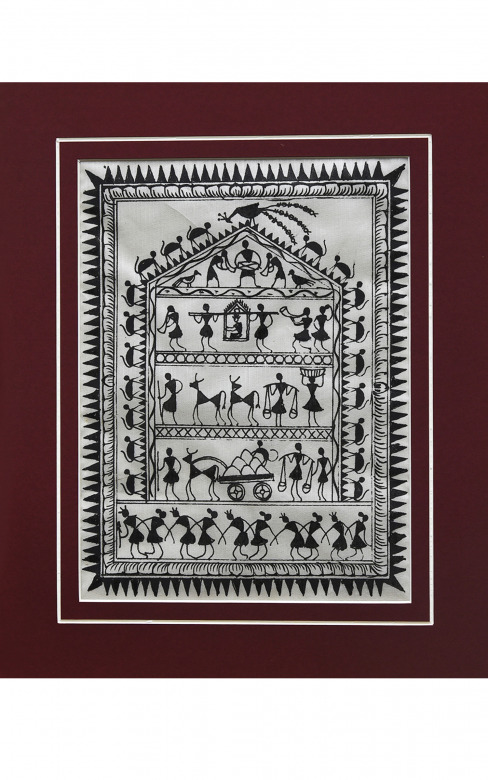 Handmade Saura Board Mount Painting