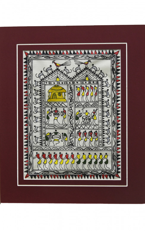 Handmade Saura Board Mount Painting