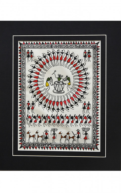 Handmade Saura Board Mount Painting
