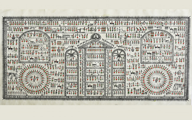 Handmade Saura Silk Painting