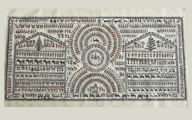 Handmade Saura Silk Painting