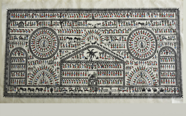 Handmade Saura Silk Painting