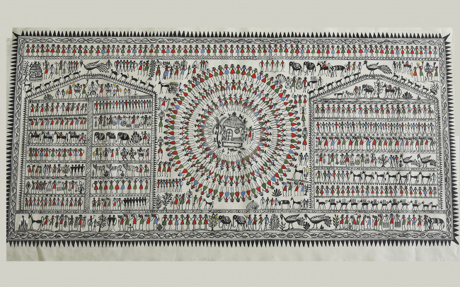 Handmade Saura Silk Painting