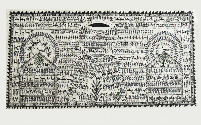 Handmade Saura Silk Painting