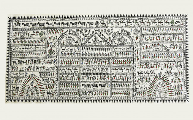 Handmade Saura Silk Painting