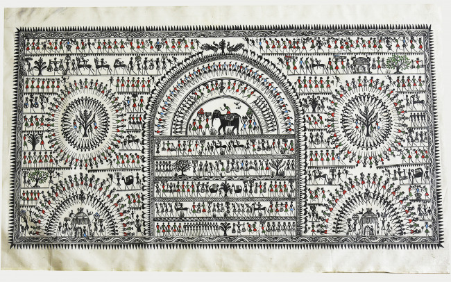 Handmade Saura Silk Painting