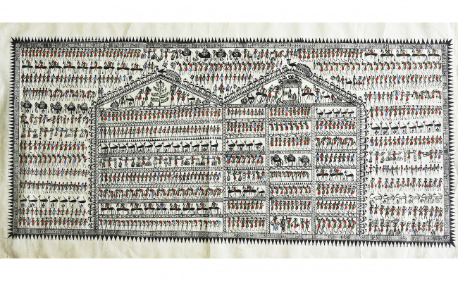 Handmade Saura Silk Painting