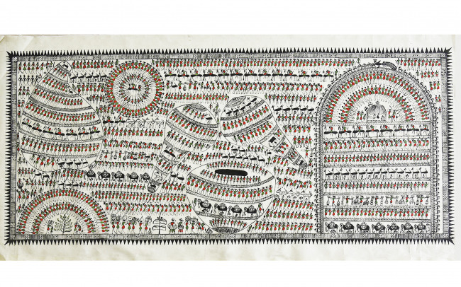Handmade Saura Silk Painting