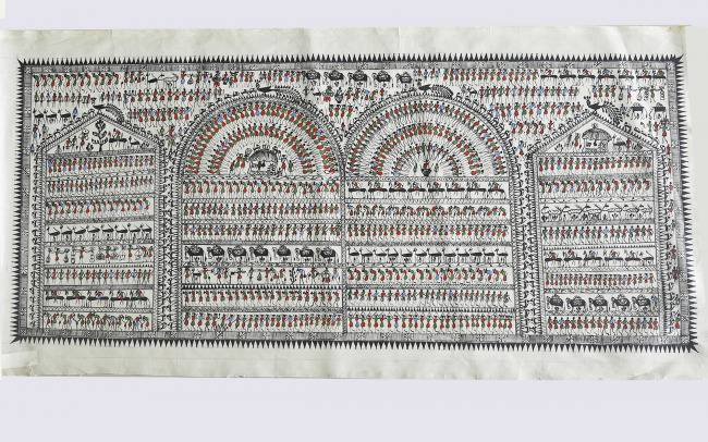 Handmade Saura Silk Painting