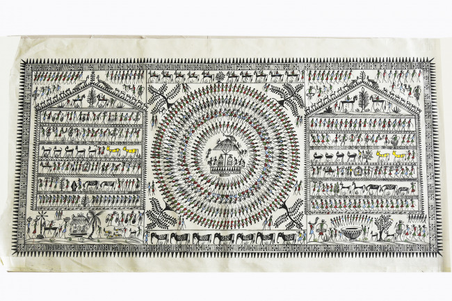 Handmade Saura Silk Painting