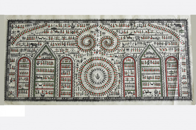 Handmade Saura Silk Painting