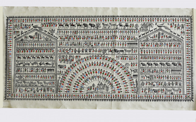 Handmade Saura Silk Painting