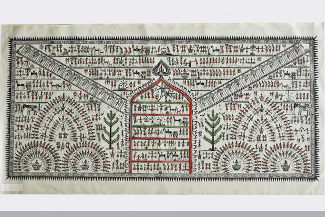 Handmade Saura Silk Painting