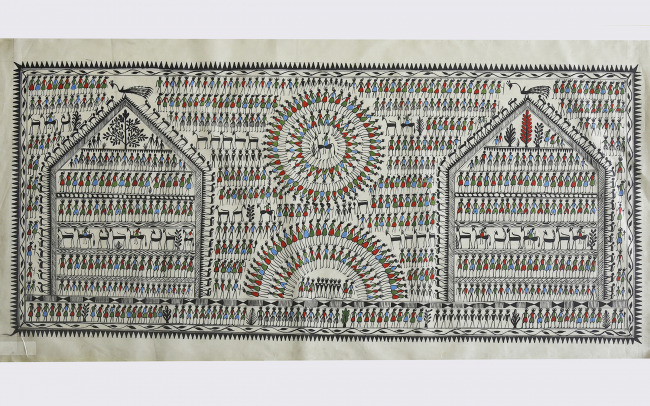Handmade Saura Silk Painting