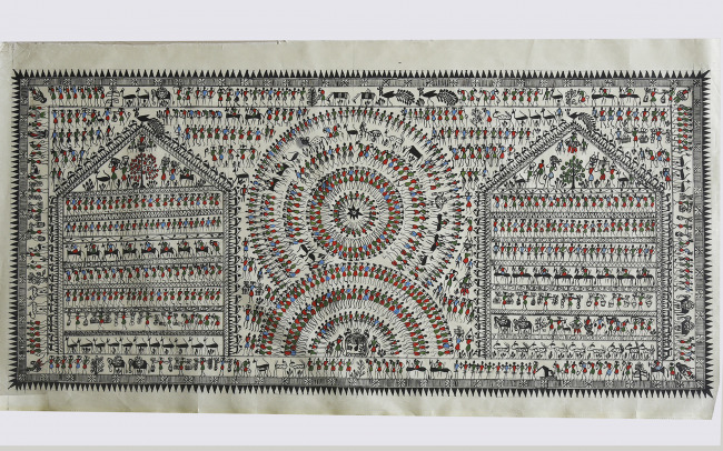 Handmade Saura Silk Painting