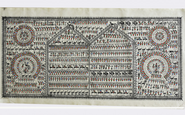 Handmade Saura Silk Painting