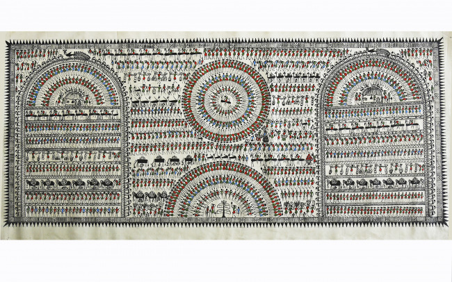 Handmade Saura Silk Painting
