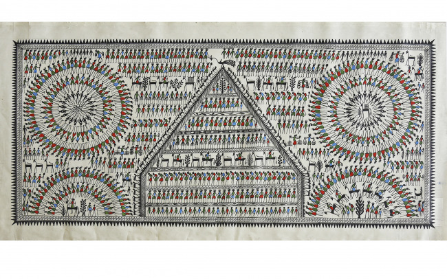 Handmade Saura Silk Painting