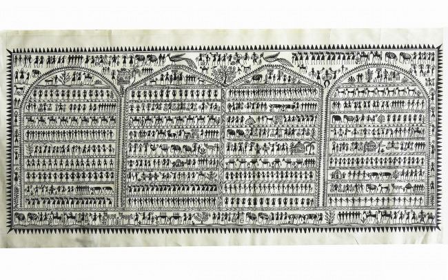 Handmade Saura Silk Painting