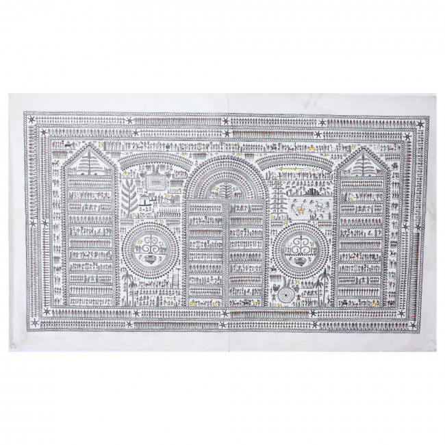Handmade Saura Tassar Silk Painting