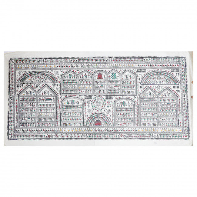 Handmade Saura Tassar Silk Painting