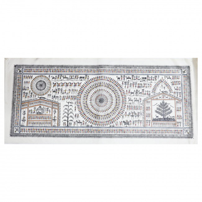 Handmade Saura Tassar Silk Painting