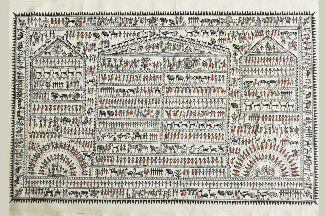 Handmade Saura Silk Painting
