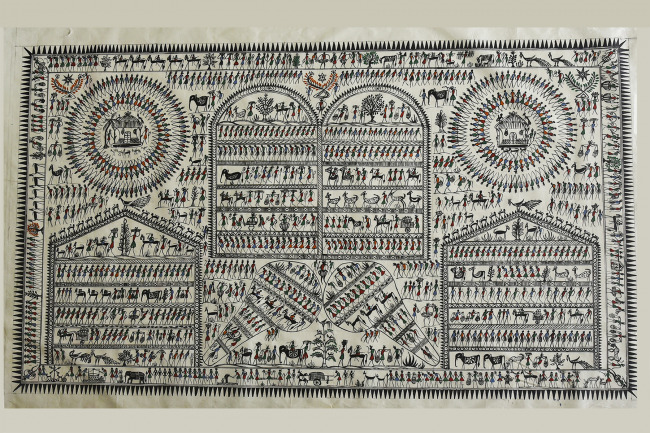 Handmade Saura Silk Painting