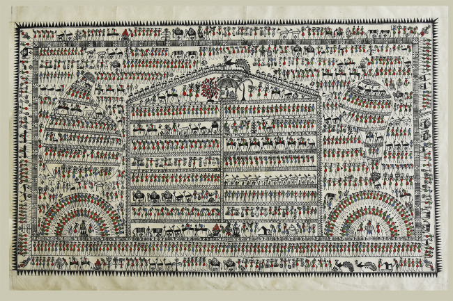 Handmade Saura Silk Painting