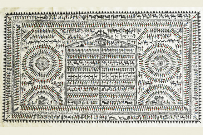 Handmade Saura Silk Painting