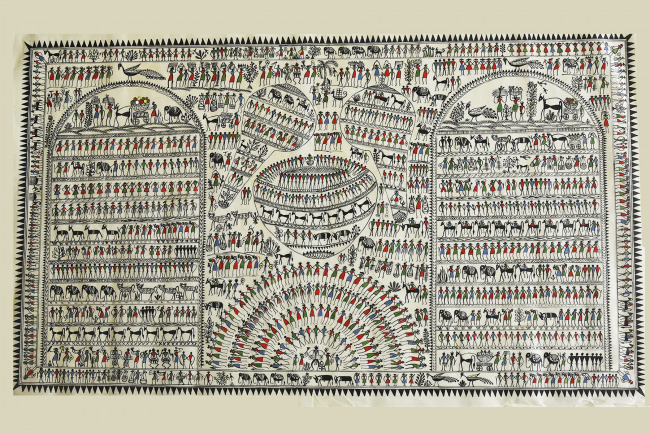 Handmade Saura Silk Painting