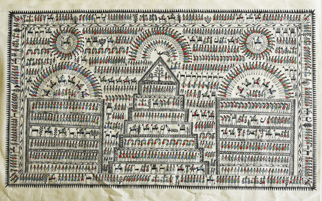 Handmade Saura Silk Painting