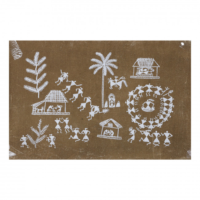 Handmade Warli Painting on Canvas