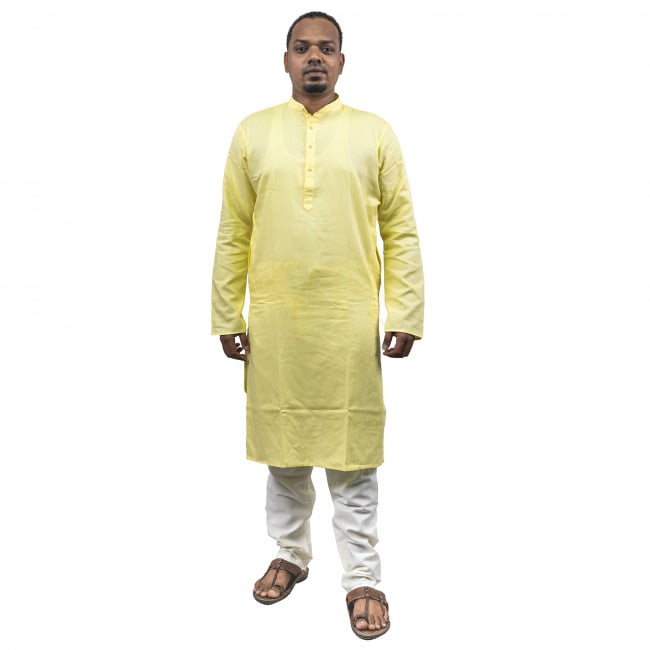 Cotton Linen Kurta & Pyjama Set - 44