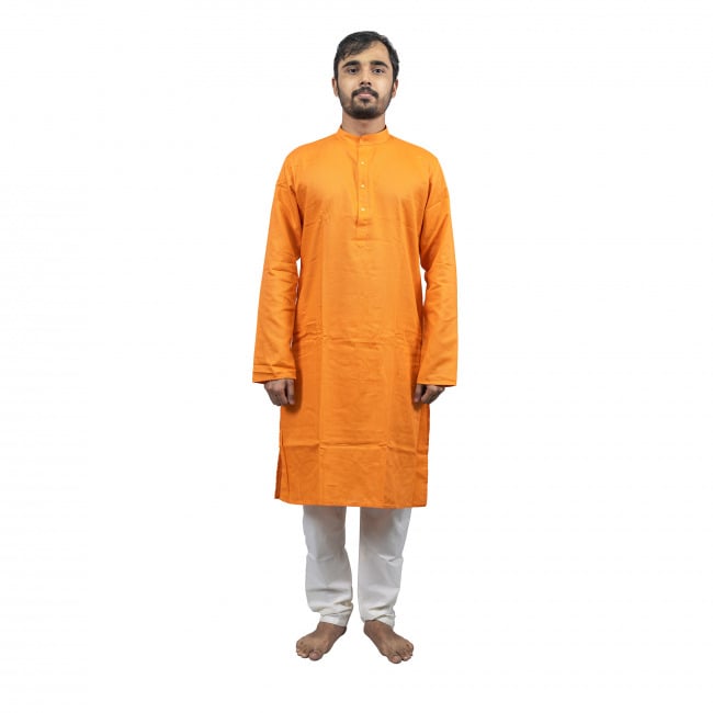 Cotton Linen Kurta & Pyjama Set - 42