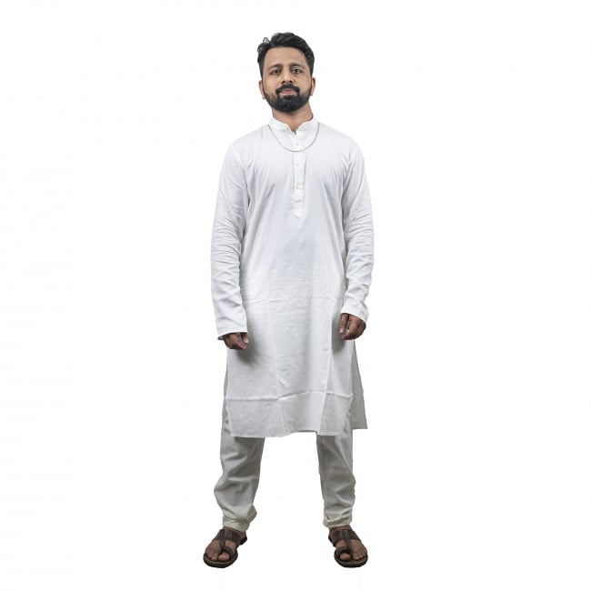 Cotton Linen Kurta & Pyjama Set - 36