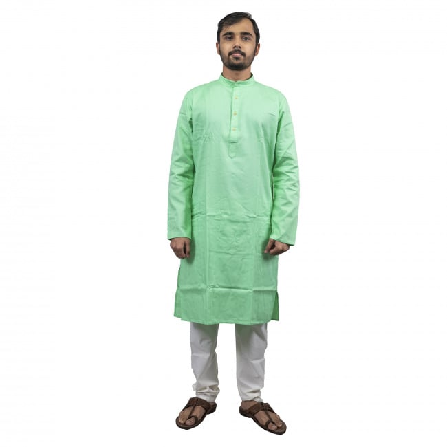 Cotton Linen Kurta & Pyjama Set - 36