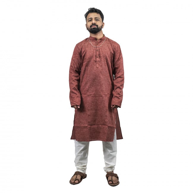 Cotton Khadi Kurta & Pyjama Set - 36