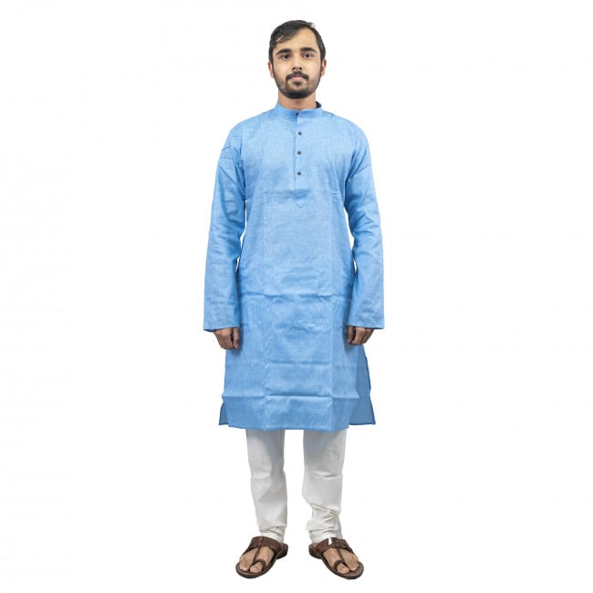 Cotton Khadi Kurta & Pyjama Set - 36