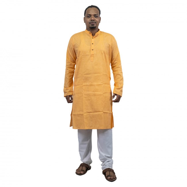 Tribes India Cotton Khadi Kurta & Pyjama Set - 40