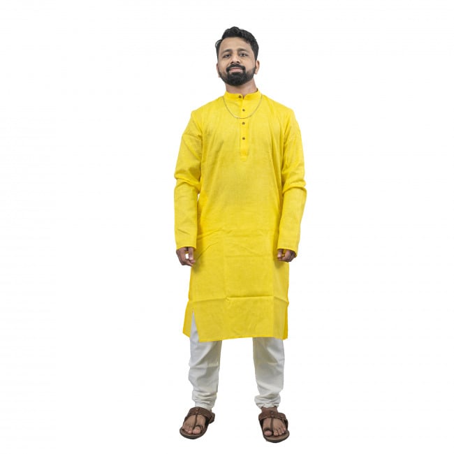 Tribes India Cotton Khadi Kurta & Pyjama Set - 36