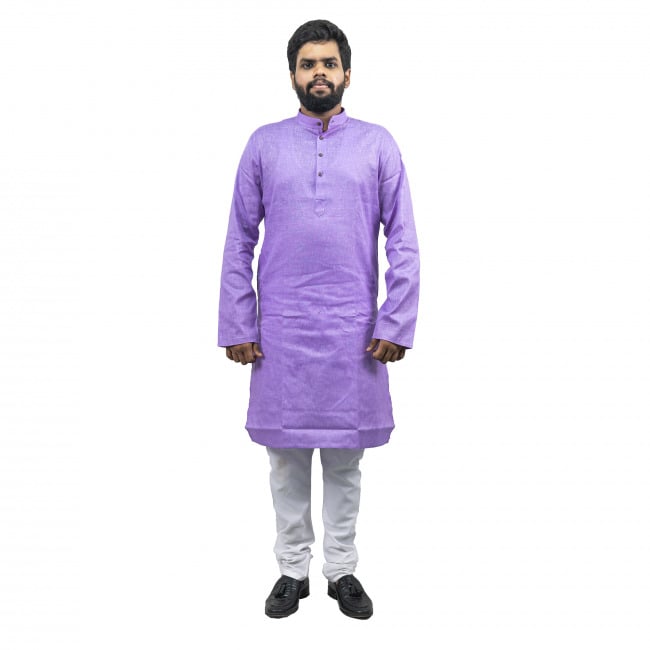 Tribes India Cotton Khadi Kurta & Pyjama Set - 38