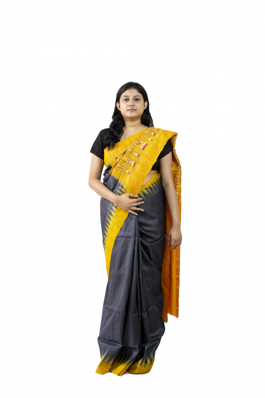 Handwoven Multicolor Tussar Saree